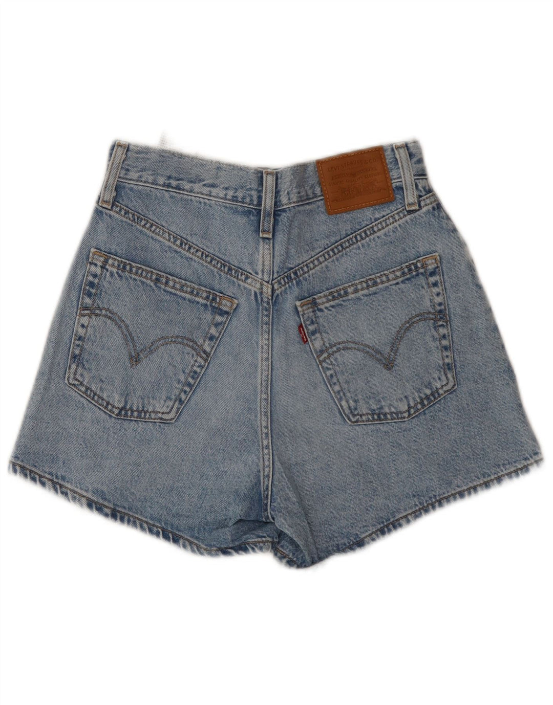 Pantaloni scurți din blugi pentru femei LEVI'S W24 XS bumbac albastru