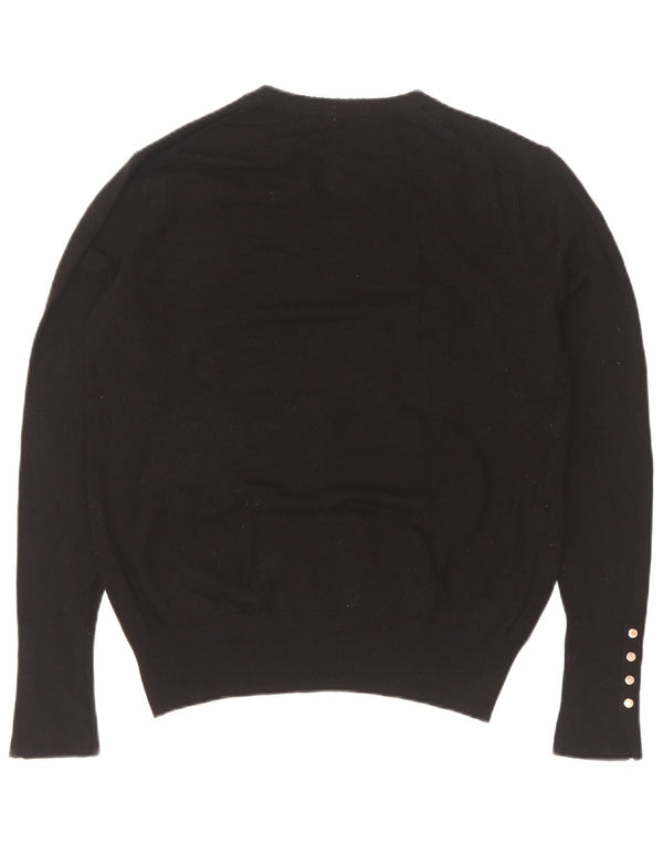 Pulover pentru damă Zara, cu gât turnut, UK 14 XL, viscoză neagră