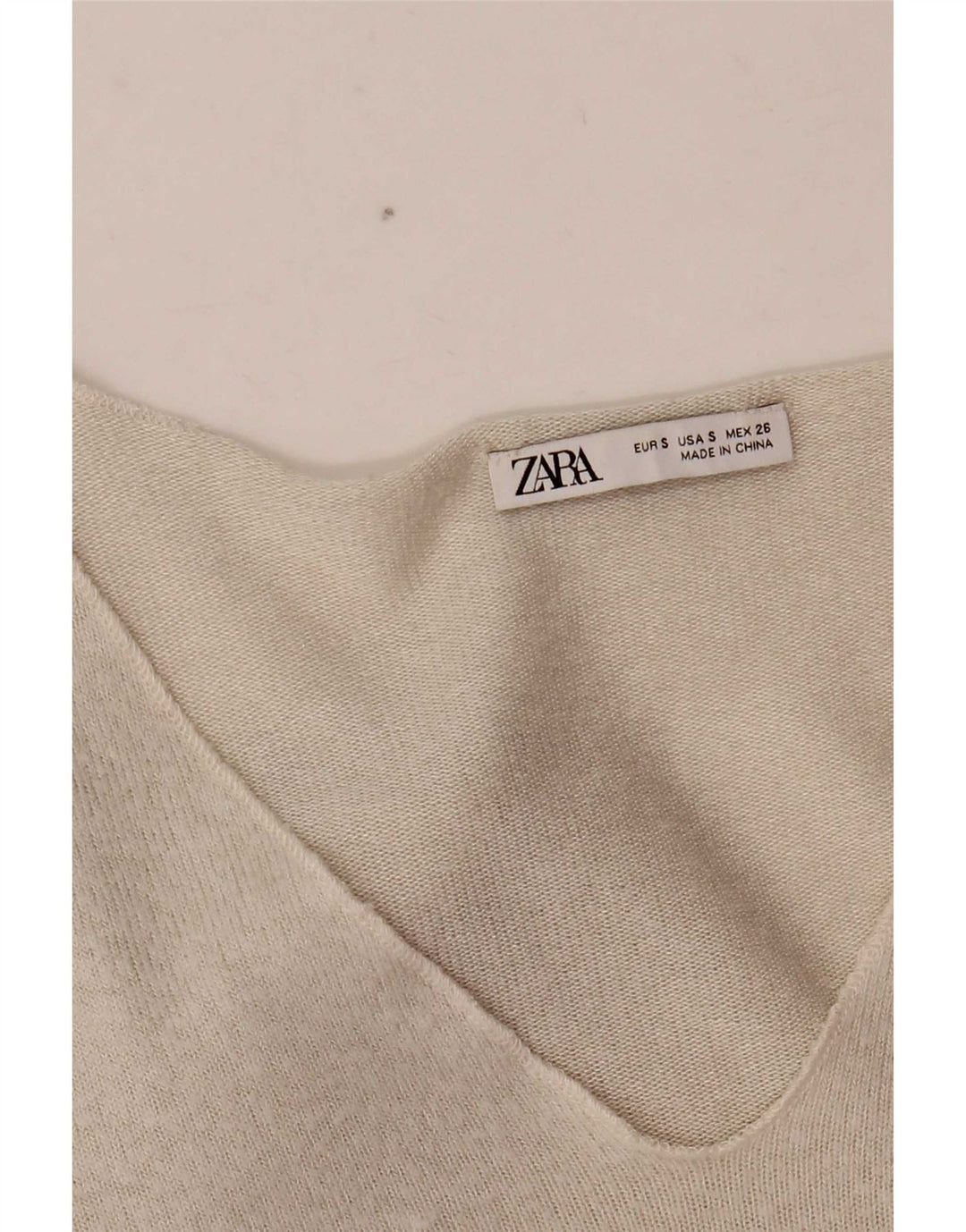 Top femeie Zara cu mânecă lungă UK 10 Small White