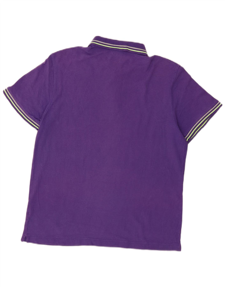 Tricou polo pentru bărbați Lotto, bumbac violet mediu