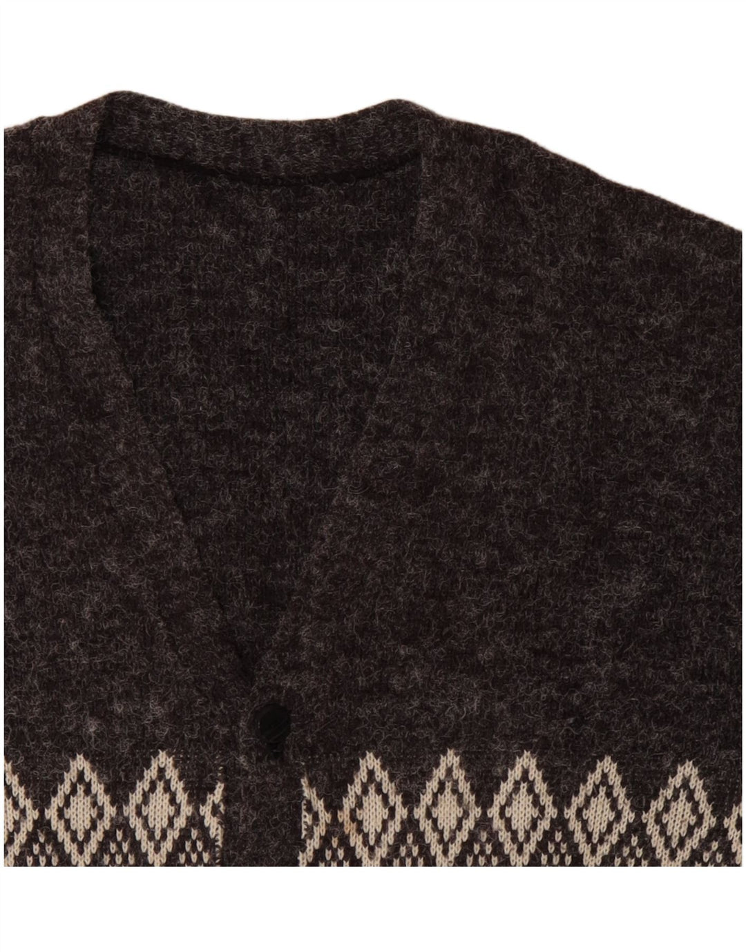 Pulover cardigan pentru bărbați VINTAGE XL Gri Argyle/Diamond