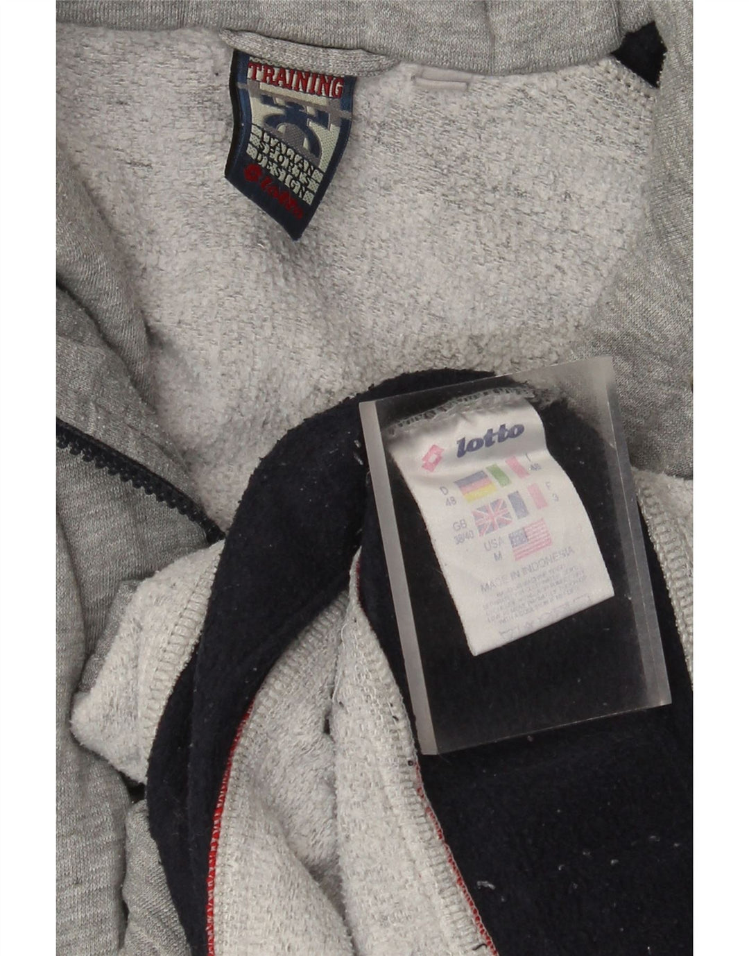 LOTTO Jachetă de trening grafică pentru bărbați UK 38/40 Medium Gri Colorblock