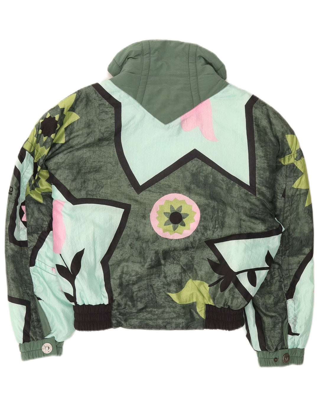 Jachetă Windbreaker Crop pentru femei HEAD UK 14 Medium Green Colorblock
