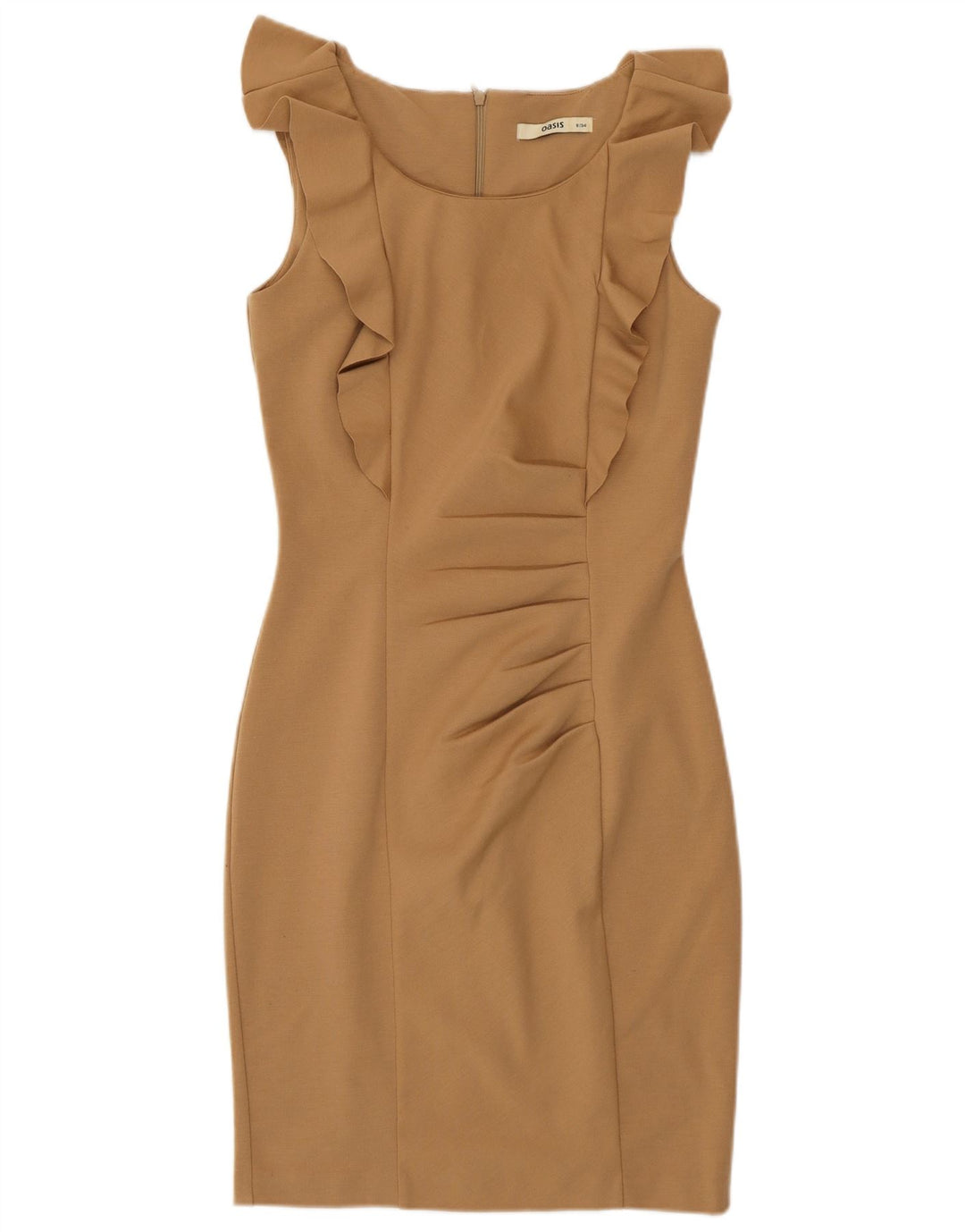 Rochie bodycon fără mâneci pentru femei Oasis UK 8 Poliester maro mic