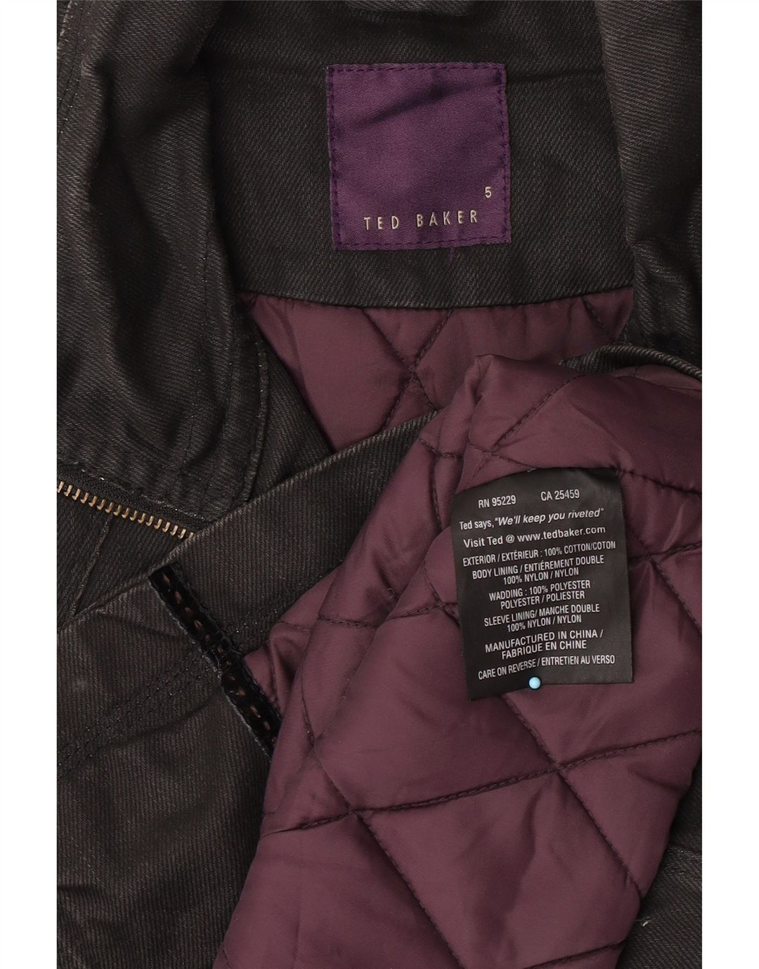Jachetă pentru bărbați Ted Baker Mărimea 5 XL, bumbac negru