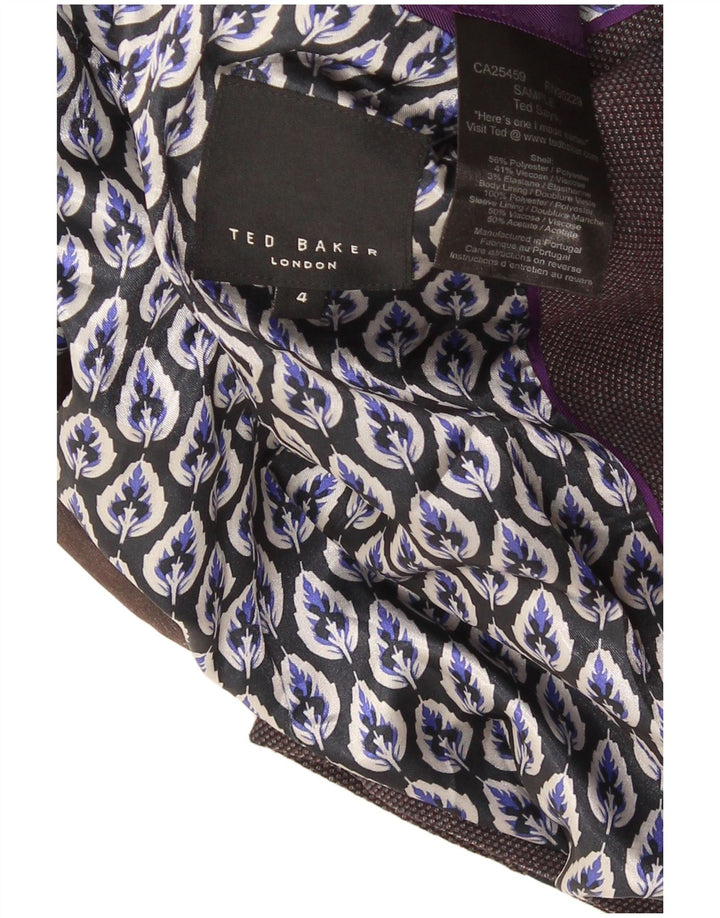 Jachetă pentru bărbați Ted Baker cu 2 nasturi, mărimea 4, mare, violet, poliester, modernă