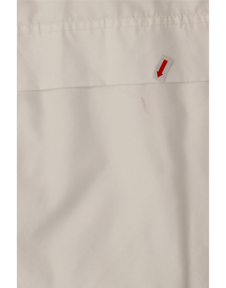 CHAMPION Mens Hooded Rain Jacket UK 38 Medium White Polyester Vintage Champion and Second-Hand Champion from Messina Hembry 