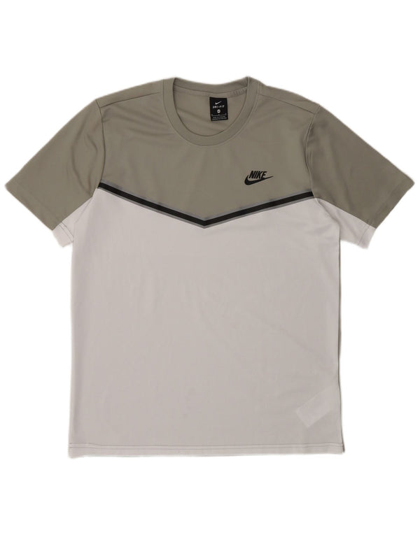 Tricou Nike Dri Fit pentru bărbați Top Mediu Gri Poliester Colorblock