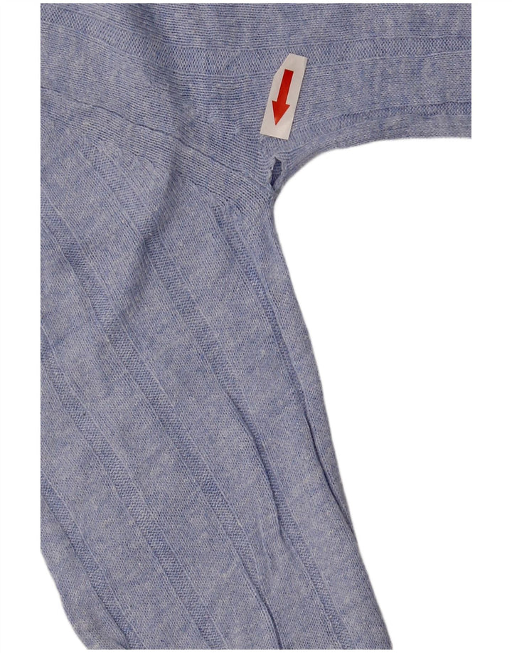 Pulover cu decolteu în V pentru femei Marks & Spencer UK 10 Small Blue
