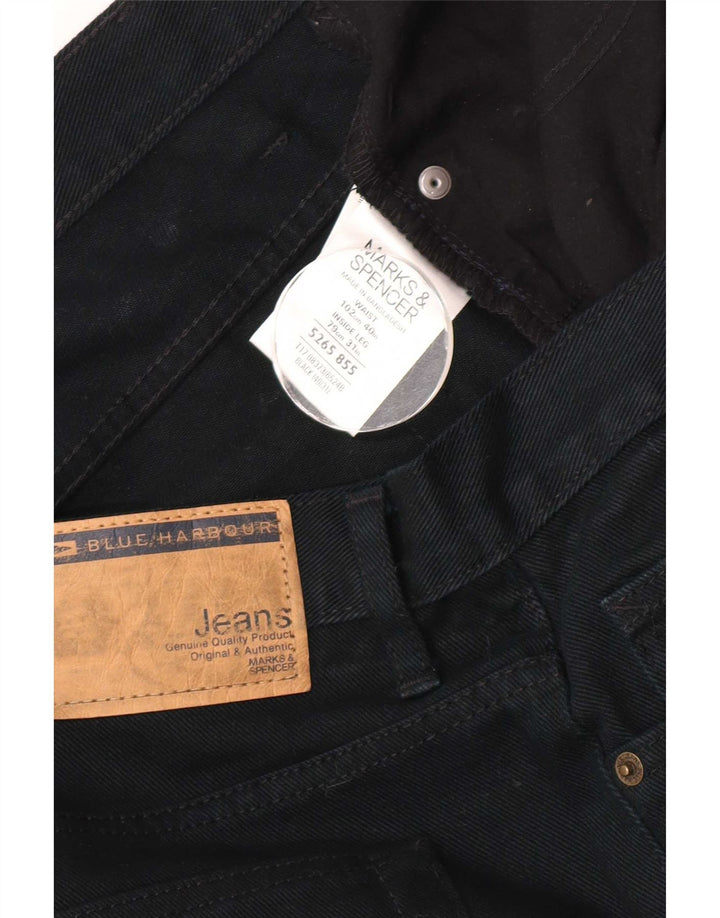 Blugi drepti pentru bărbați Marks & Spencer L40 L31 Bumbac bleumarin