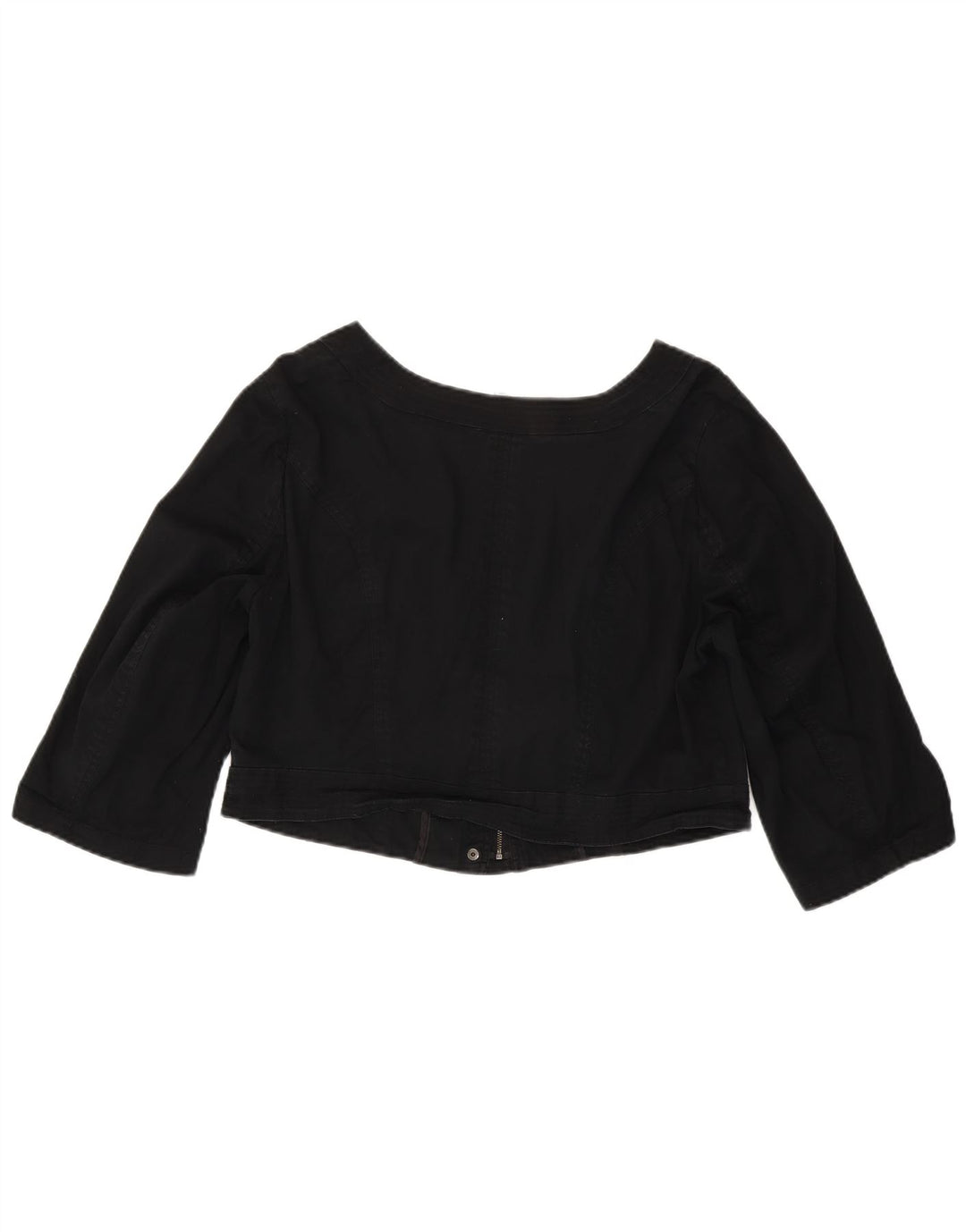 Jachetă Bomber cu mâneci 3/4 pentru femei Autograph UK 14, mare, negru, bumbac