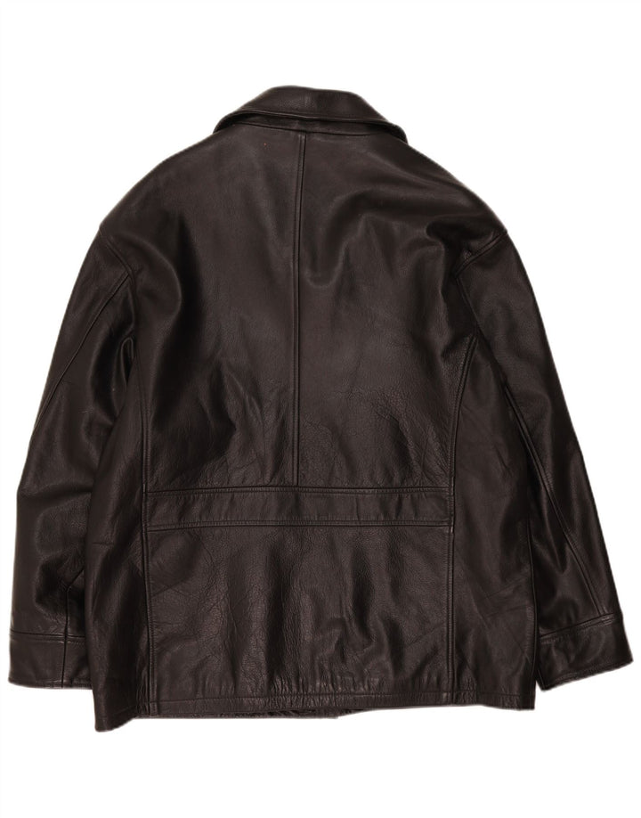 Jachetă de piele vintage pentru bărbați UK 40 Large Black