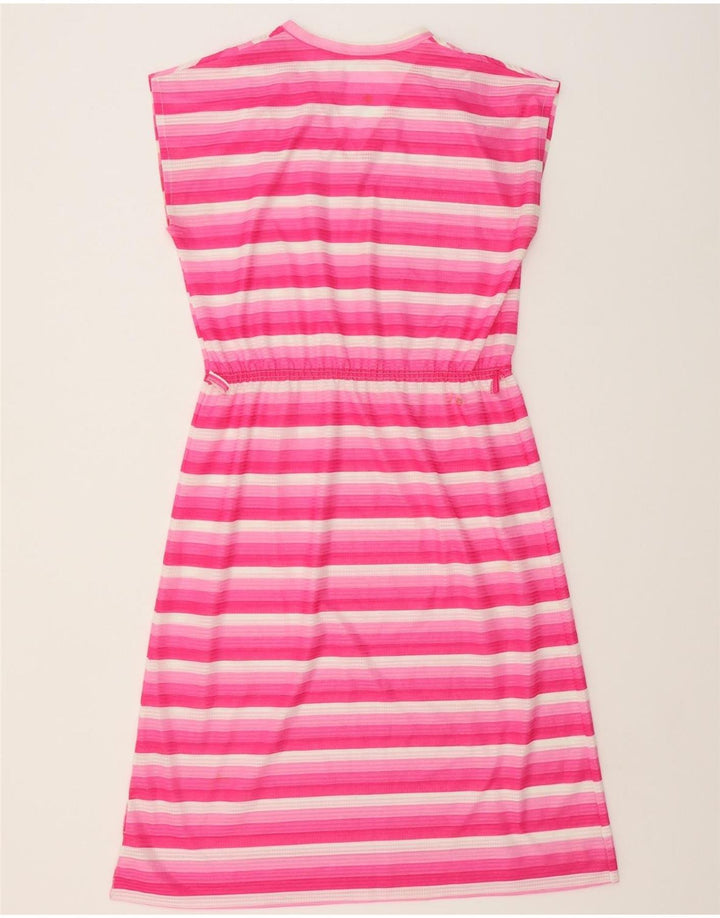 VINTAGE Womens A-Line Dress UK 12 Medium Pink Striped Vintage Vintage and Second-Hand Vintage from Messina Hembry 