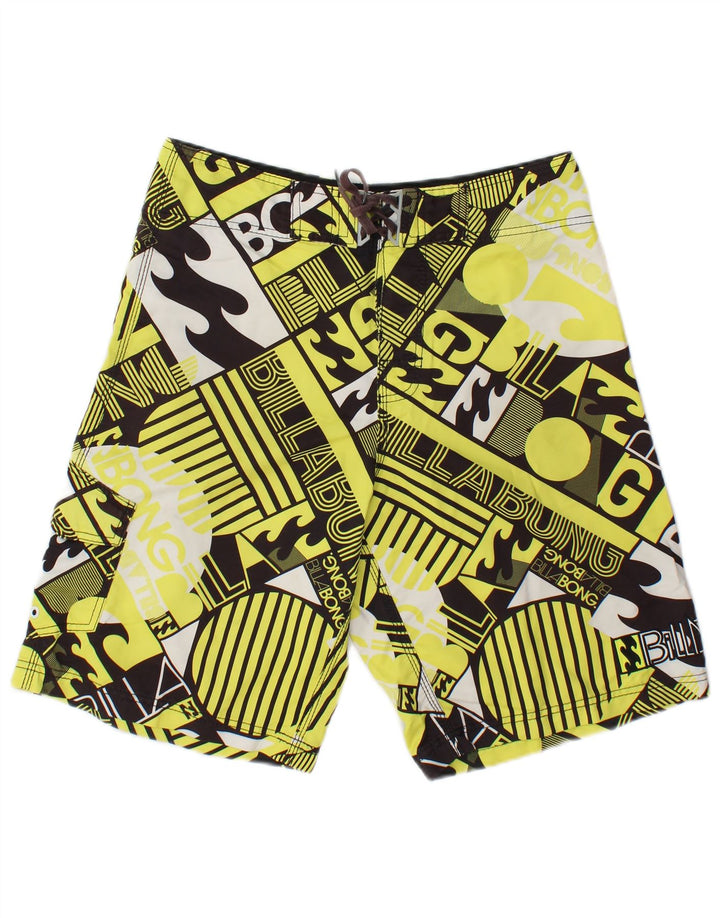 Pantaloni scurți de înot grafic pentru bărbați Billabong, poliester geometric, galben mediu