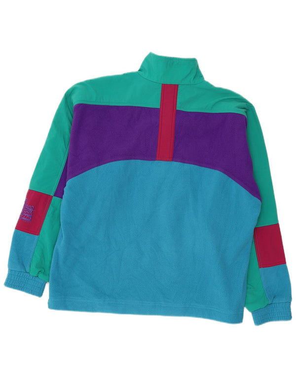 Pulover Lotto pentru bărbați, cu fermoar, cu decolteu, fleece, mic, multicolor