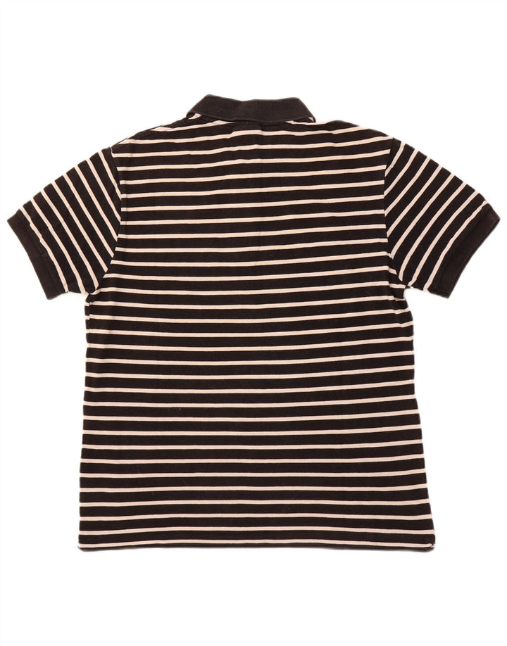 Tricou polo pentru bărbați LACOSTE Mărimea 6 XL bumbac cu dungi negre