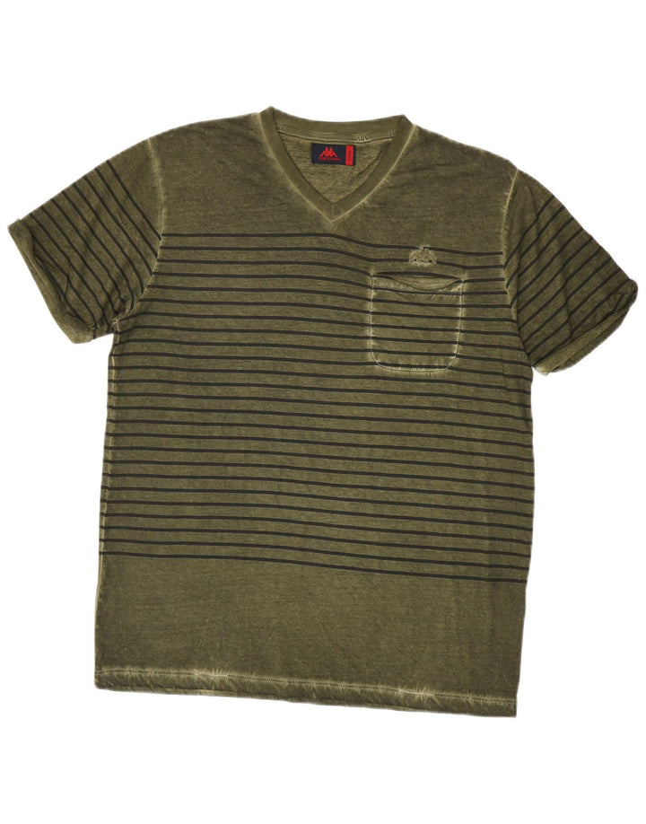 Tricou Bărbați Kappa Top Mare Bumbac cu dungi verzi