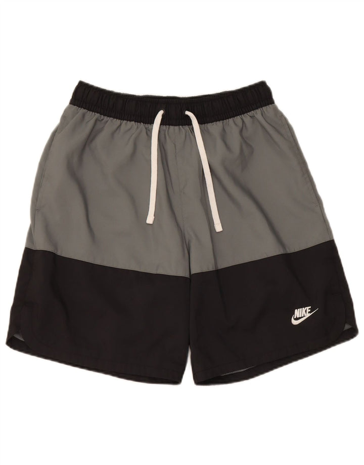 NIKE Mens Sport Shorts Small  Grey Colourblock Polyester