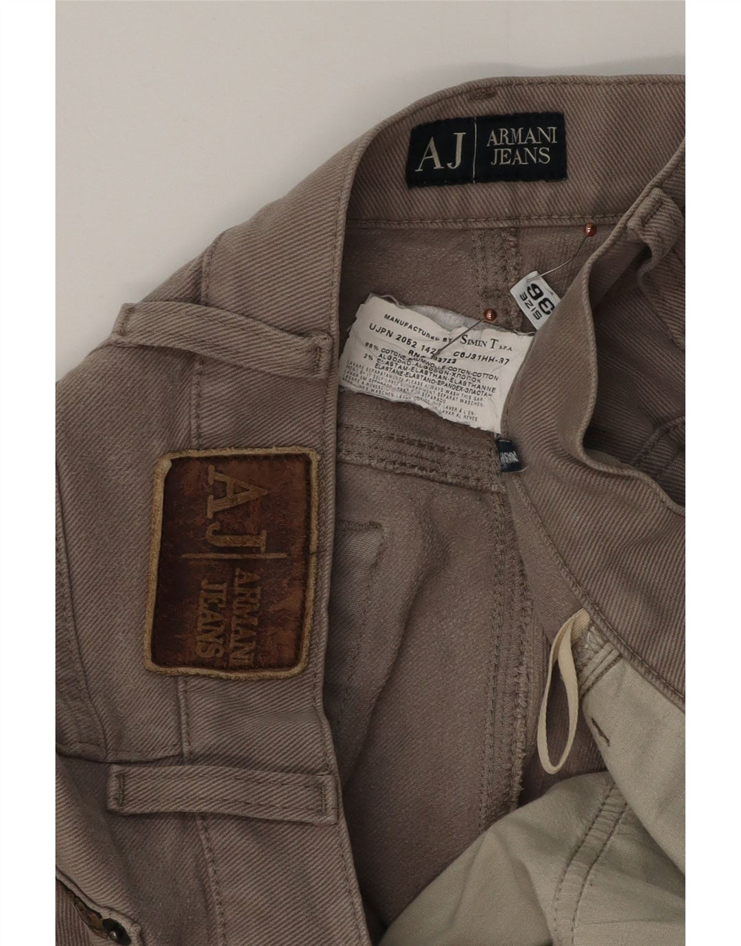 Pantaloni casual drepti pentru bărbați Armani W36 L28 bumbac gri