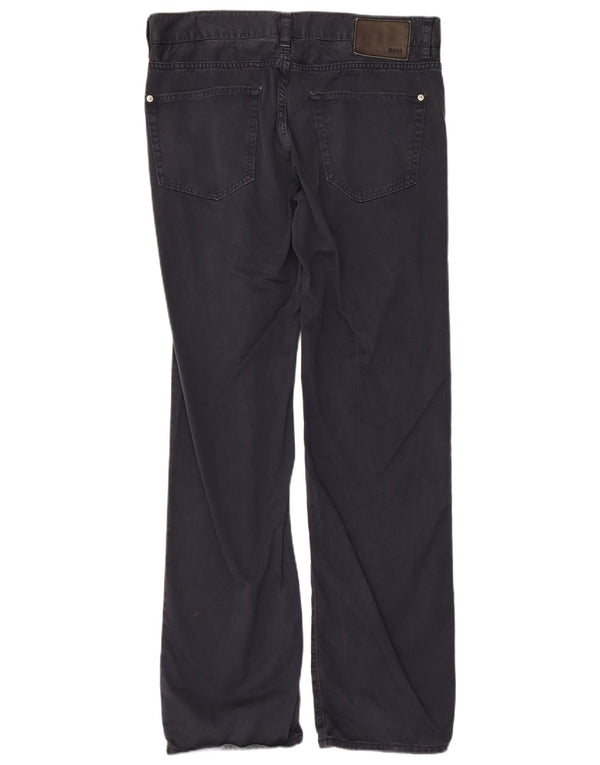 Pantaloni casual drepti pentru bărbați Hugo Boss L33 L32 Bumbac bleumarin