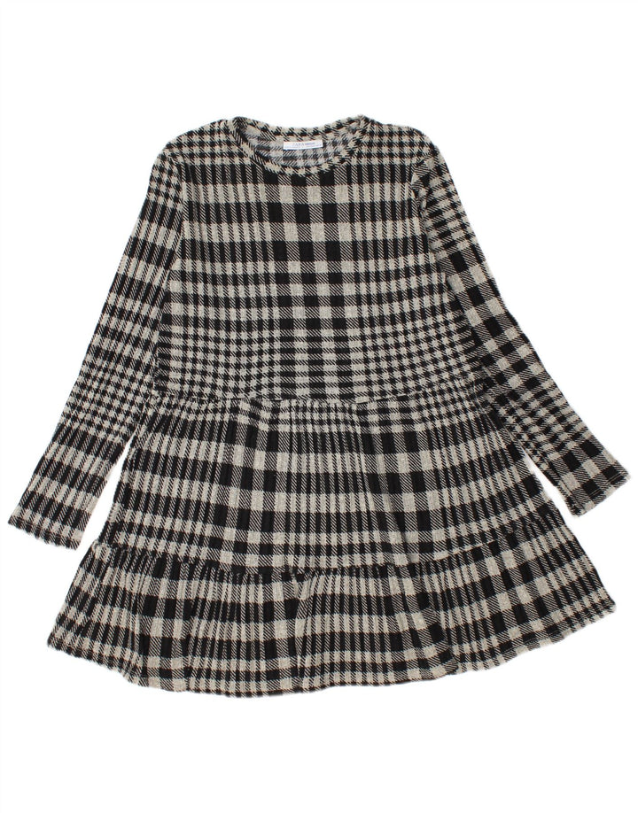 Rochie tricotată pentru femei Zara UK 12, gri mediu, carouri