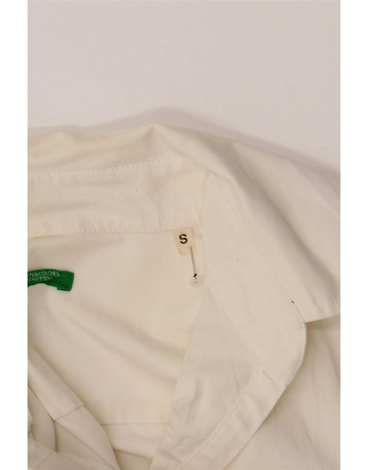 Pulover pentru femei Benetton UK 10 Bumbac alb mic