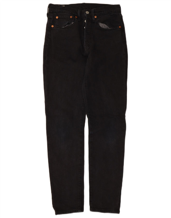 Blugi 501 drepti pentru bărbați Levi's W26 L30 bumbac negru