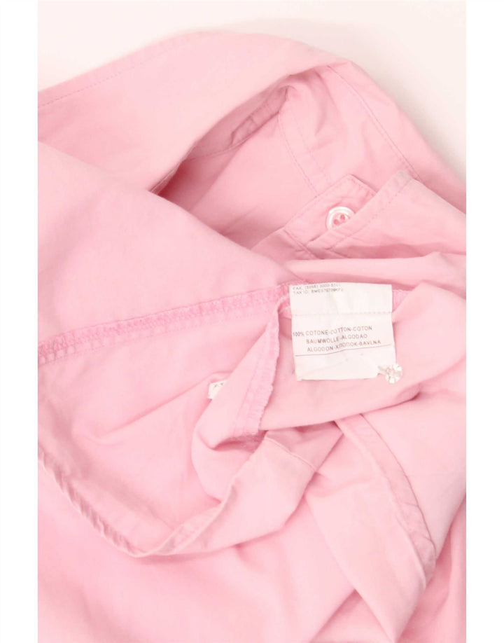 Cămașă Benetton pentru femei UK 14 Medium Pink Bumbac