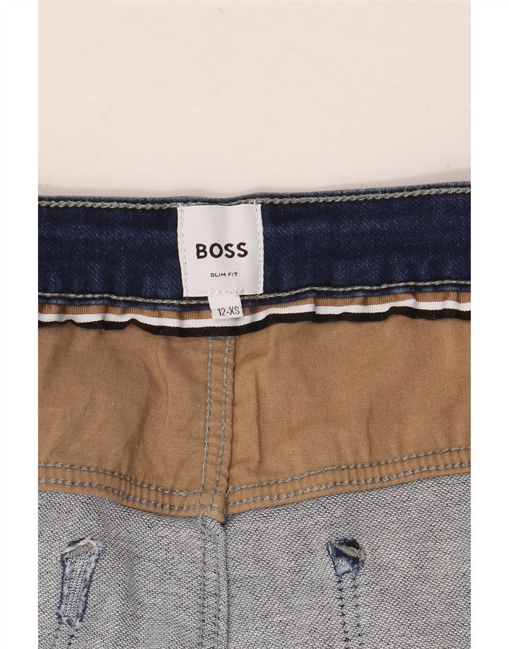Blugi slim pentru baieti HUGO BOSS 11-12 ani XS Albastru