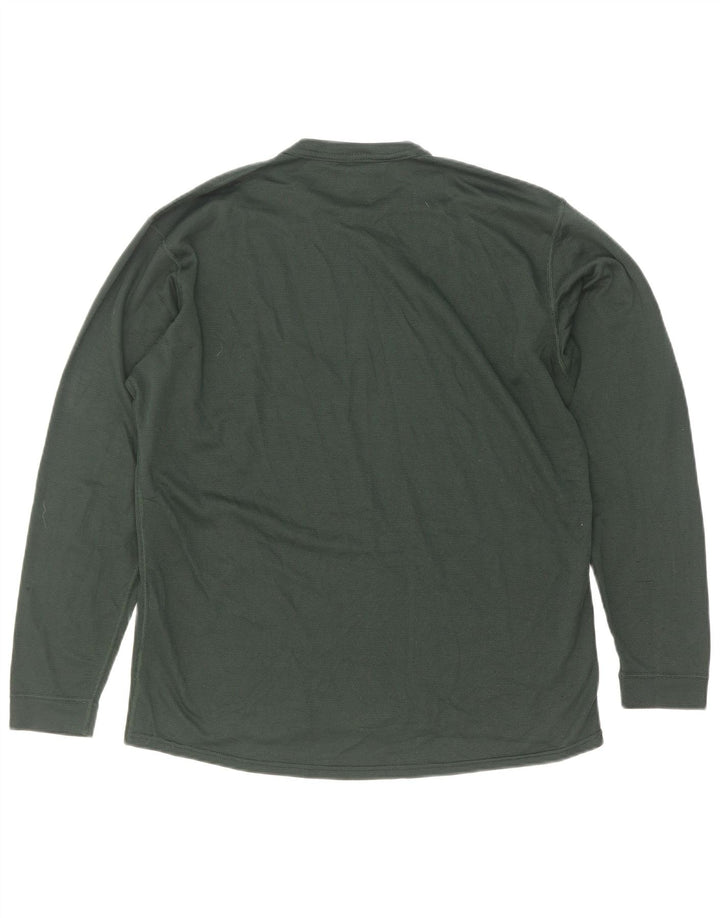 Top pentru bărbați Patagonia cu mânecă lungă, verde mediu, poliester