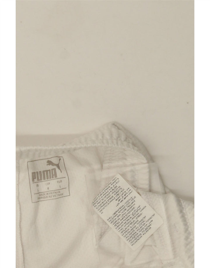 Pantaloni scurți sport PUMA Italia pentru bărbați, mari, alb, din poliester