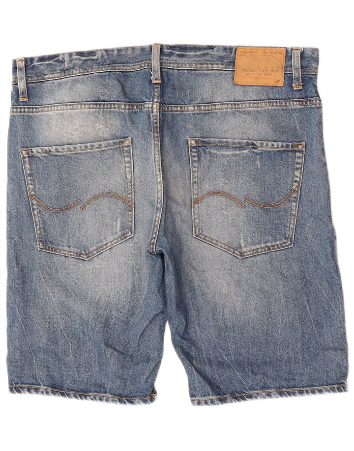 Pantaloni scurți Jack & Jones pentru bărbați, învechiți, din denim, cu croiala normală, W38 XL, albastru