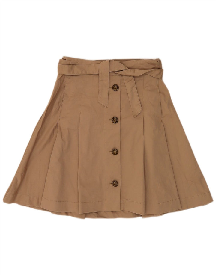 Fustă A-Line Femei GF Ferre IT 44 Medium W30 Bej Bumbac