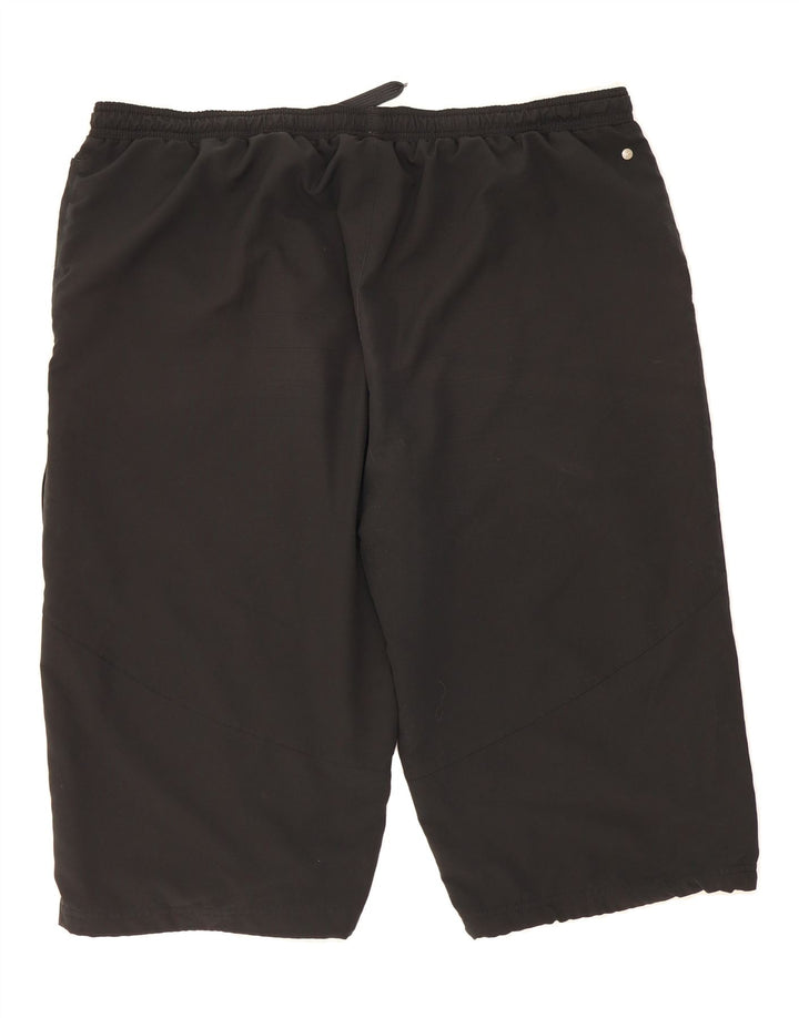 REEBOK Mens Bermuda Sport Shorts 2XL Black Polyester Vintage Reebok and Second-Hand Reebok from Messina Hembry 