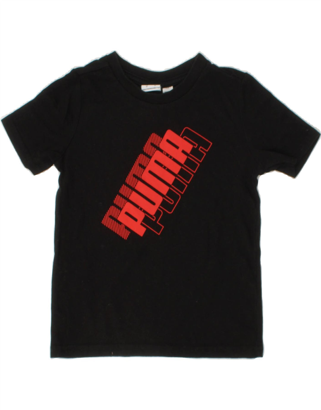 PUMA Boys Graphic T-Shirt Top 2-3 Years Black Cotton Vintage Puma and Second-Hand Puma from Messina Hembry 