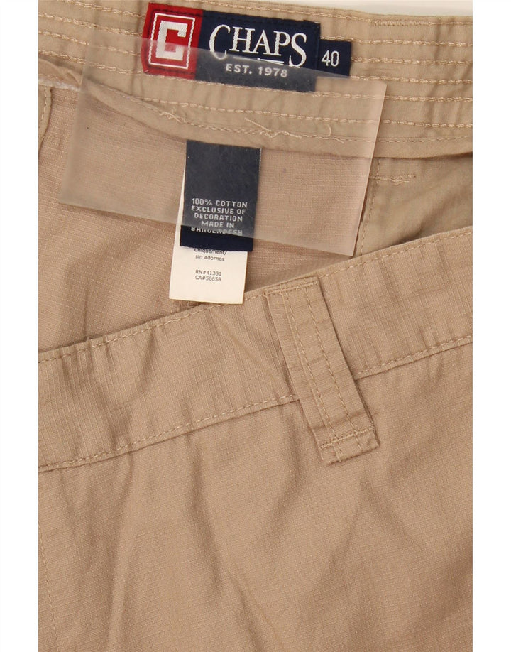 CHAPS Mens Cargo Shorts W40 XL Beige Cotton Vintage Chaps and Second-Hand Chaps from Messina Hembry 