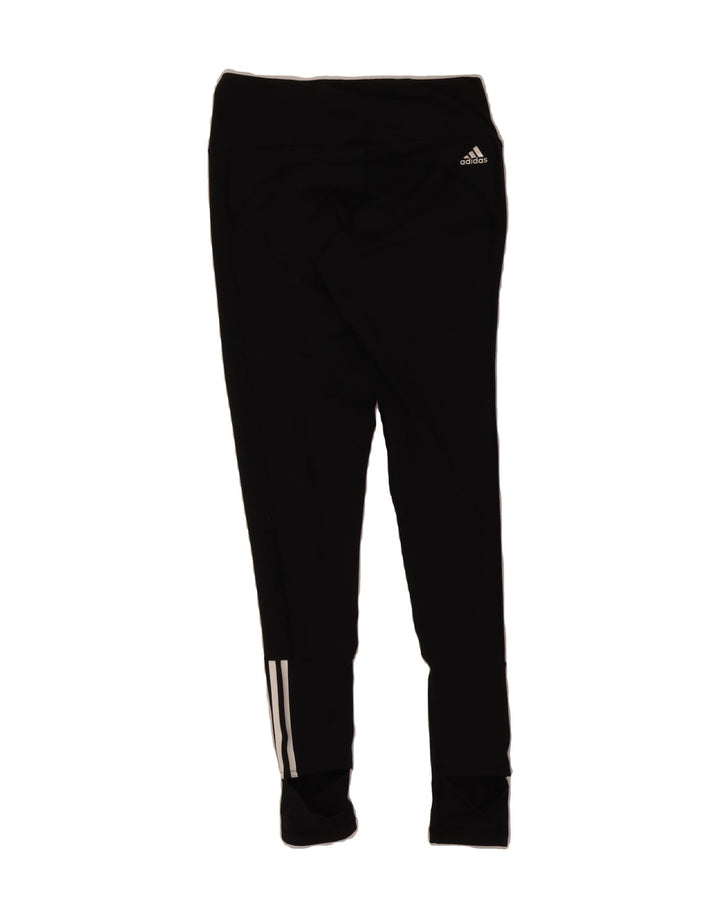ADIDAS Womens Leggings UK 12/14 Medium Black Cotton Vintage Adidas and Second-Hand Adidas from Messina Hembry 