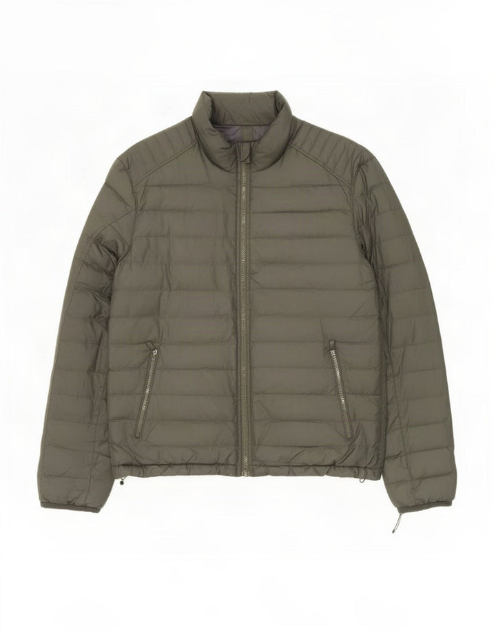 Jachetă căptușită pentru bărbați Massimo Dutti UK 40 Poliester kaki mare