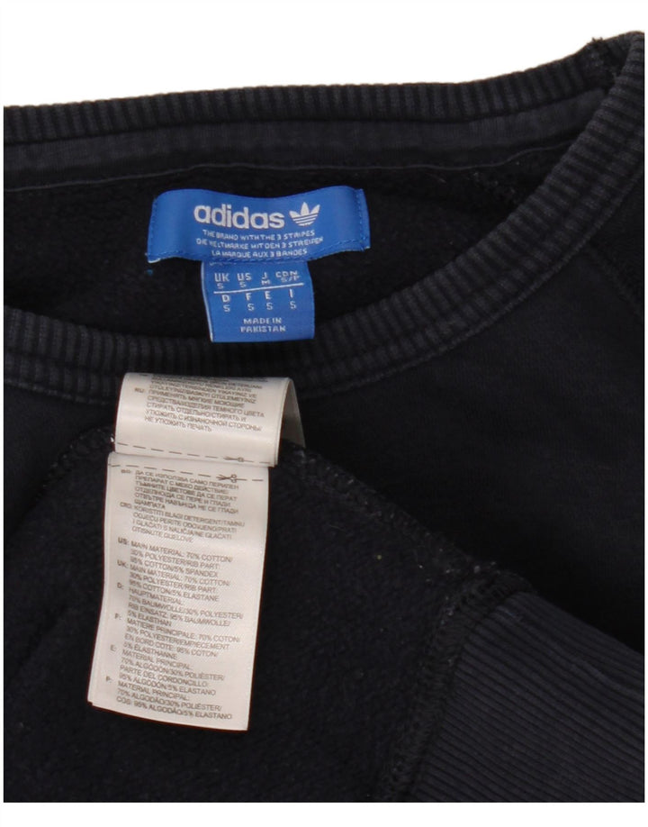 Hanorac grafic pentru bărbați Adidas Jumper mic din bumbac bleumarin