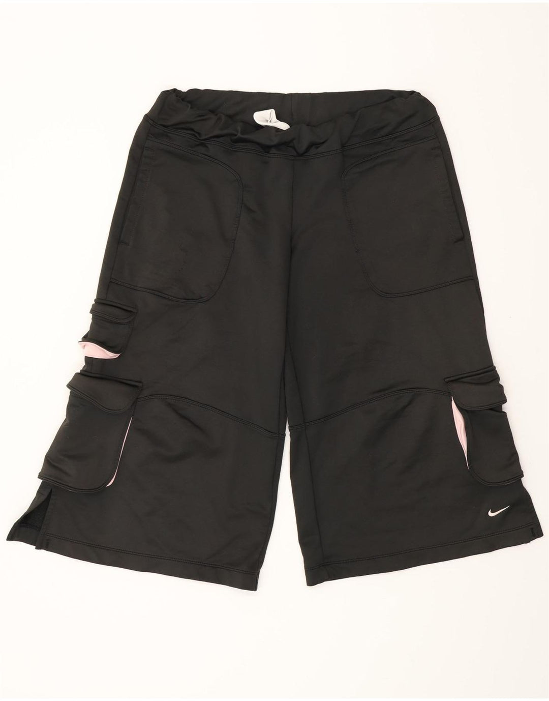 Pantaloni scurti sport Bermude NIKE pentru femei US 4/6 Poliester negru mic