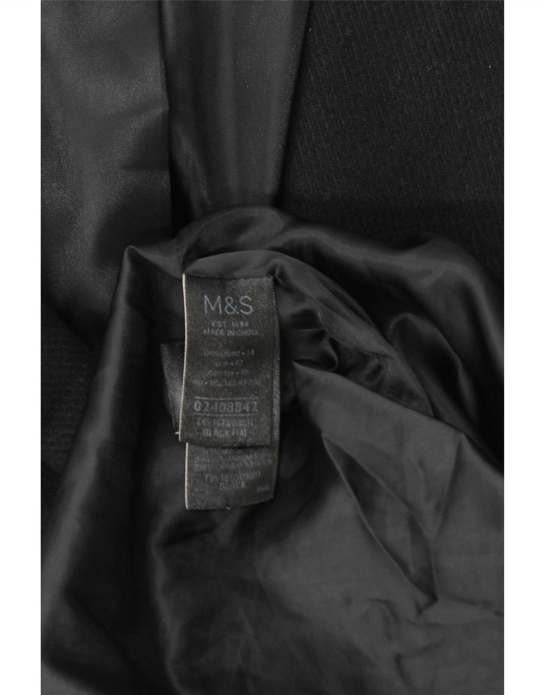 Palton pentru femei Marks & Spencer UK 14, mare, negru, poliester