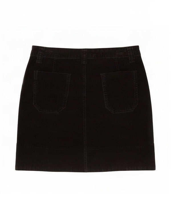 Fusta mini pentru femei Marks & Spencer UK 10 Small W27 Bumbac negru