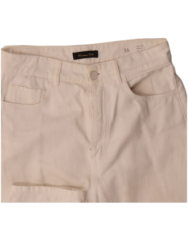 MASSIMO DUTTI Blugi conici pentru femei cu talie înaltă EU 36 XS W26 L28 alb