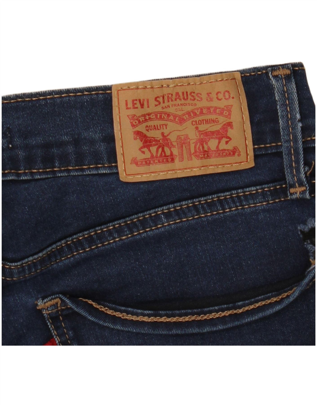 Blugi LEVI'S 710 Super Skinny W26 L30 Poliester bleumarin