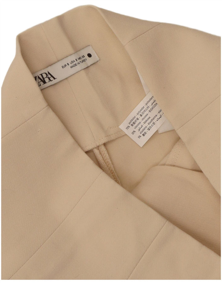 Pantaloni skinny pentru femei Zara Mici L26 L28 Bej Poliester