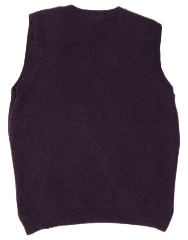 Hugo Boss Womens Vest Tank Top UK 16 Large Purple Wool