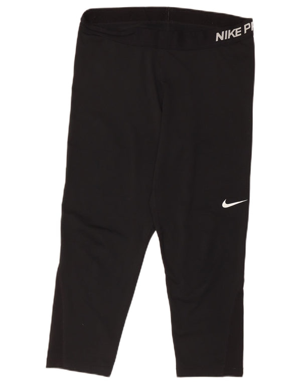 Leggings Nike Dri Fit Graphic Capri pentru femei UK 18 XL Poliester negru