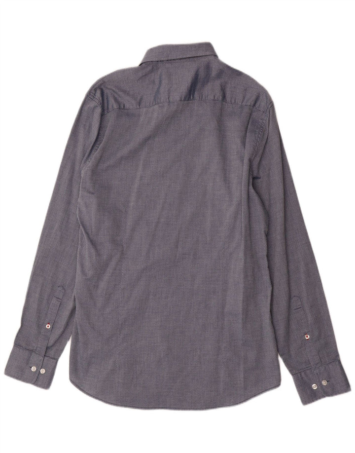 Cămașă Guess pentru bărbați, mare, albastru, geometric din bumbac