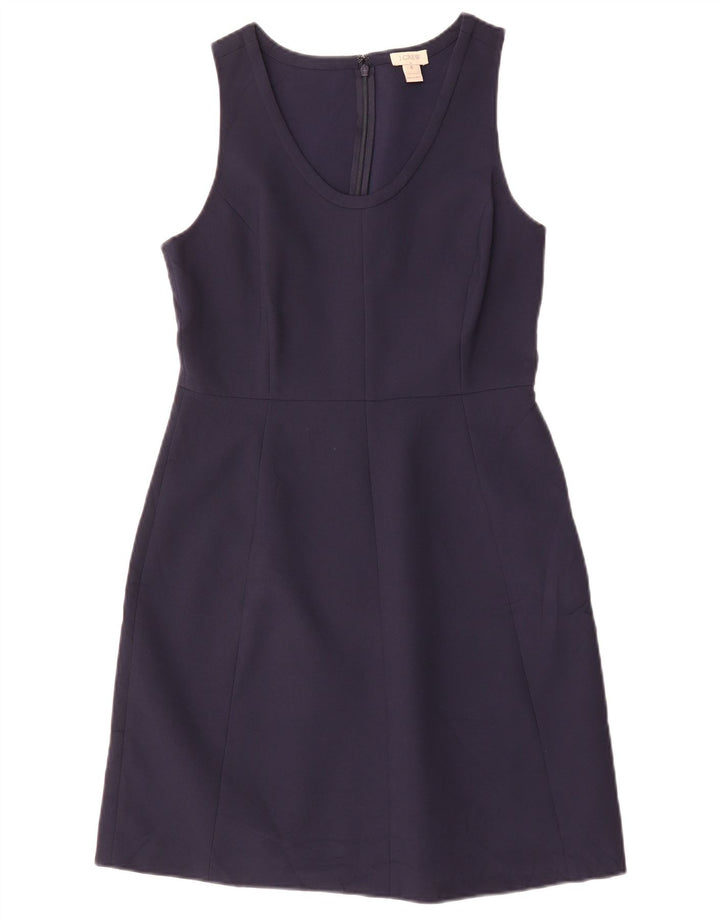 J. CREW Rochie A-Line fără mâneci pentru femei US 6 Medium Bleumarin Poliester