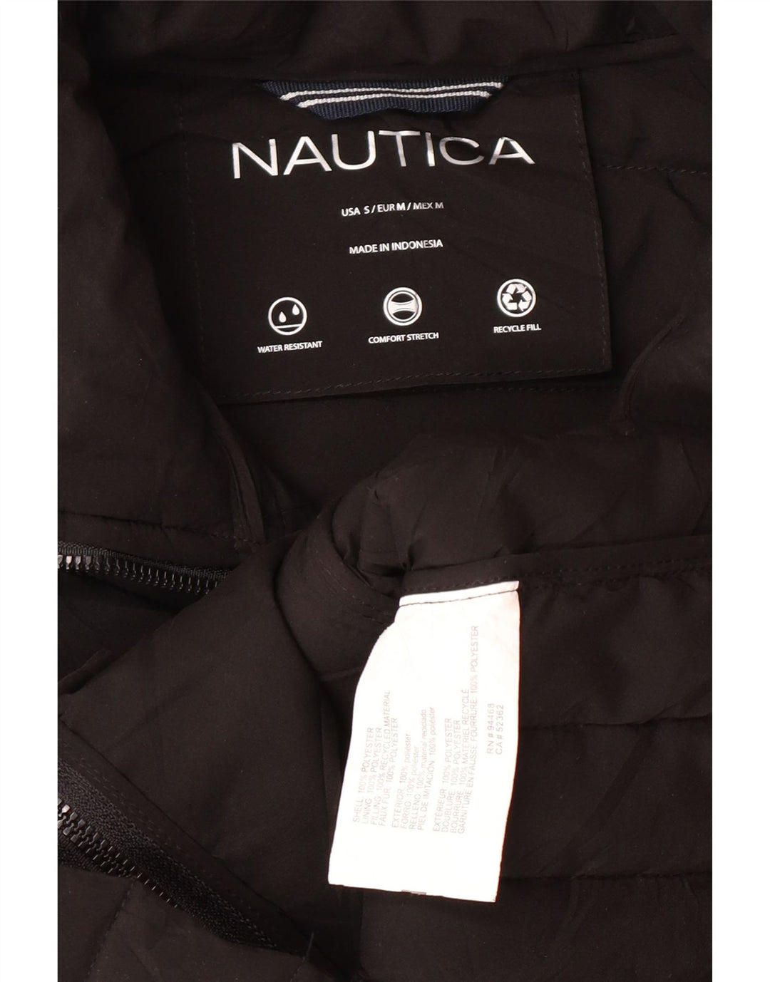 Jachetă căptușită pentru femei Nautica UK 10 Poliester negru mic